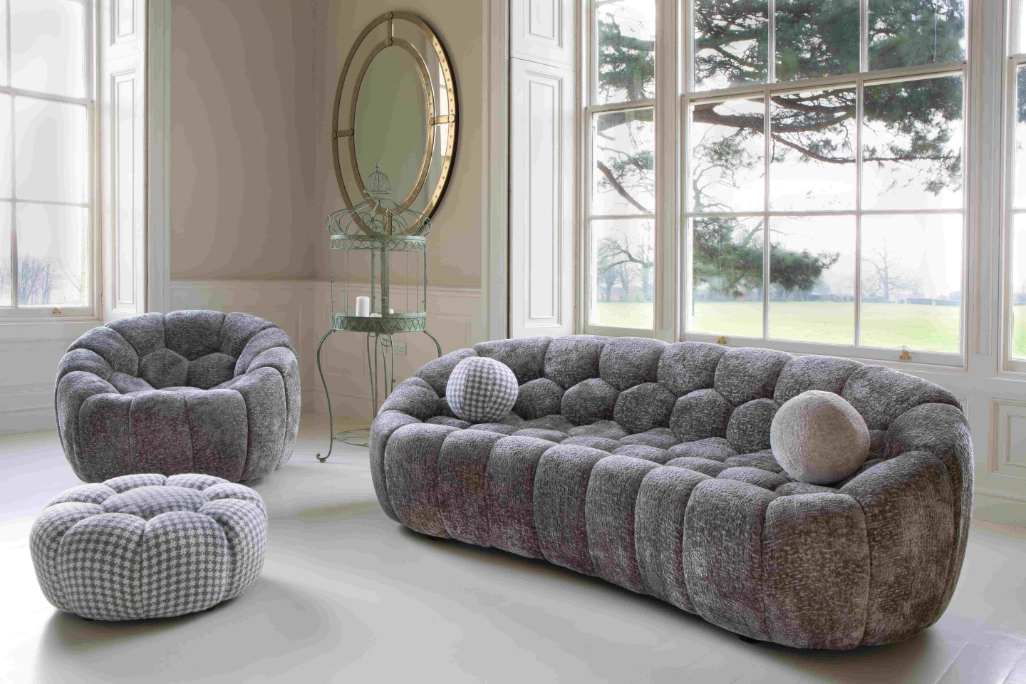 Aero Sofa & Chair with Footstool